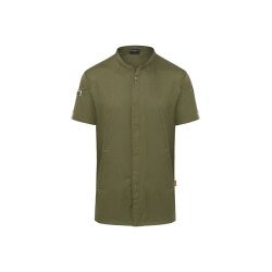 KARLOWSKY Herren Kochjacke GREEN Kurzarm Modern Fit...