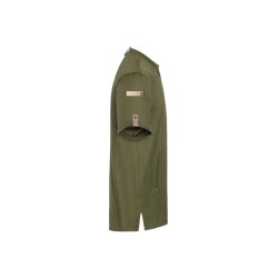 KARLOWSKY Herren Kochjacke GREEN Kurzarm Modern Fit Moosgrün