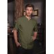 KARLOWSKY Herren Kochjacke GREEN Kurzarm Modern Fit Moosgrün