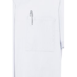 KARLOWSKY Damen Kasack ESSENTIAL Kurzarm V-Neck Modern-Fit Weiß