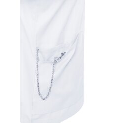 KARLOWSKY Damen Kasack ESSENTIAL Kurzarm V-Neck Modern-Fit Weiß