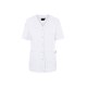 KARLOWSKY Damen Kasack ESSENTIAL Kurzarm V-Neck Modern-Fit Weiß