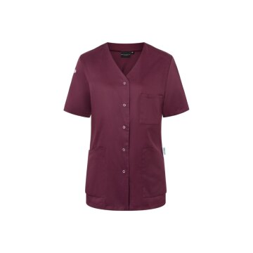 KARLOWSKY Damen Kasack ESSENTIAL Kurzarm Modern-Fit Aubergine