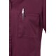 KARLOWSKY Damen Kasack ESSENTIAL Kurzarm Modern-Fit Aubergine