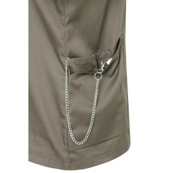 KARLOWSKY Damen Kasack ESSENTIAL Kurzarm V-Neck Modern-Fit Salbei
