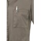 KARLOWSKY Damen Kasack ESSENTIAL Kurzarm V-Neck Modern-Fit Salbei