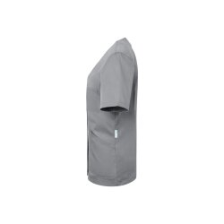 KARLOWSKY Damen Kasack ESSENTIAL Kurzarm Modern-Fit Platingrau