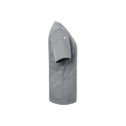 KARLOWSKY Damen Kasack ESSENTIAL Kurzarm Modern-Fit Platingrau