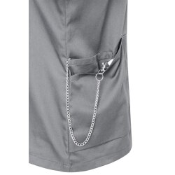 KARLOWSKY Damen Kasack ESSENTIAL Kurzarm Modern-Fit Platingrau
