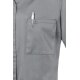 KARLOWSKY Damen Kasack ESSENTIAL Kurzarm Modern-Fit Platingrau