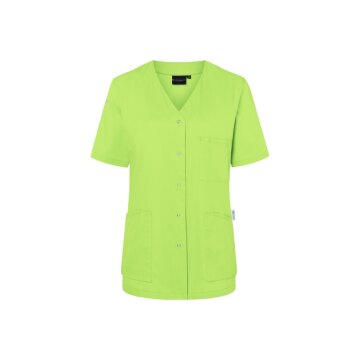 KARLOWSKY Damen Kasack ESSENTIAL Kurzarm V-Neck Modern-Fit Kiwi