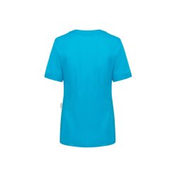 KARLOWSKY Damen Kasack ESSENTIAL Kurzarm V-Neck Pazifikblau