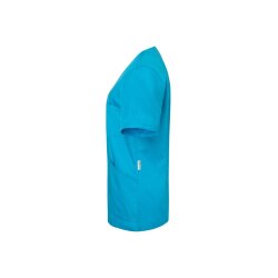 KARLOWSKY Damen Kasack ESSENTIAL Kurzarm V-Neck Pazifikblau