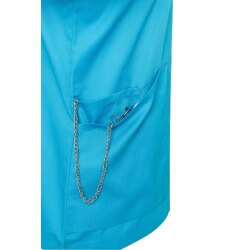 KARLOWSKY Damen Kasack ESSENTIAL Kurzarm V-Neck Pazifikblau
