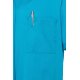 KARLOWSKY Damen Kasack ESSENTIAL Kurzarm V-Neck Pazifikblau