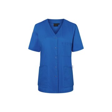 KARLOWSKY Damen Kasack ESSENTIAL Kurzarm V-Neck Königsblau