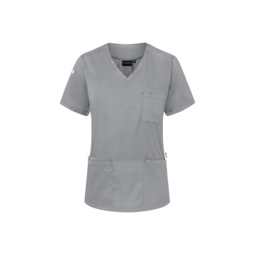KARLOWSKY Damen Schlupfkasack ESSENTIAL V-Neck Regular Platingrau