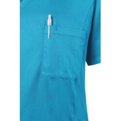 KARLOWSKY Damen Schlupfkasack ESSENTIAL V-Neck Pazifikblau