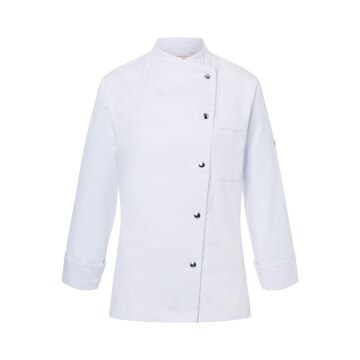 KARLOWSKY Damen Kochjacke LARISSA Druckknöpfe Modern-Fit Weiß 48