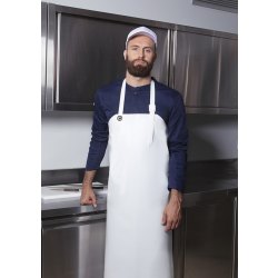 Karlowsky Wasserdichte PU-Latzschürze SCHWEDEN Fleischerschürze 100 x 120 cm unisex Polyurethan Weiß