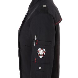 KARLOWSKY Damen Kochjacke ROCK-CHEF® Druckknöpfe Schwarz