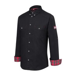 KARLOWSKY Herren Kochhemd ROCK-CHEF®-Stage2 Langarm Schwarz
