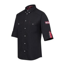 KARLOWSKY Herren Kochhemd ROCK-CHEF®-Stage2 Langarm Schwarz
