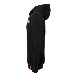 KARLOWSKY Unisex Kapuzen-Sweatjacke ROCK-CHEF® Schwarz/Glencheck