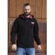 KARLOWSKY Unisex Kapuzen-Sweatjacke ROCK-CHEF® Schwarz/Glencheck