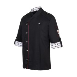 KARLOWSKY Herren Kochjacke ROCK-CHEF® Regular Baumwolle Schwarz