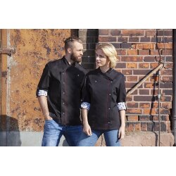 KARLOWSKY Herren Kochjacke ROCK-CHEF® Regular Baumwolle Schwarz