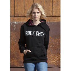 KARLOWSKY Unisex Kapuzen-Sweatpullover ROCK-CHEF® Schwarz/Glencheck