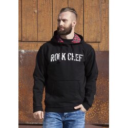 KARLOWSKY Unisex Kapuzen-Sweatpullover ROCK-CHEF® Schwarz/Glencheck