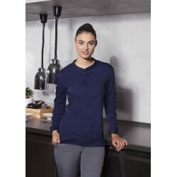 KARLOWSKY Damen Arbeitsshirt PERFORMANCE Langarm Slim Marine