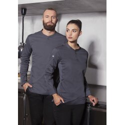 KARLOWSKY Damen Arbeitsshirt PERFORMANCE Langarm Slim Anthrazit