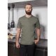 KARLOWSKY Herren Arbeitsshirt PERFORMANCE Kurzarm Slim Salbei