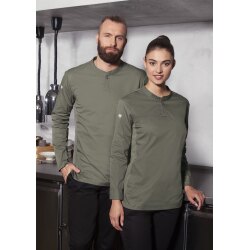 KARLOWSKY Herren Arbeitsshirt PERFORMANCE Langarm Slim Salbei