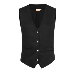 KARLOWSKY Damen Serviceweste LENA V-Neck Modern-Fit Schwarz
