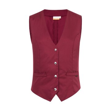 KARLOWSKY Damen Serviceweste LENA V-Neck Modern-Fit Bordeaux
