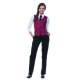KARLOWSKY Damen Serviceweste LENA V-Neck Modern-Fit Bordeaux