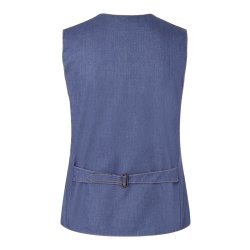 Karlowsky Damenweste JEANS-STYLE V-Ausschnitt Druckknöpfe Taschen Modern Fit Polyester/Baumwollmix OEKO-TEX® vintage blue