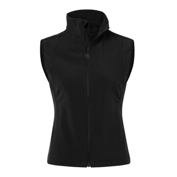 KARLOWSKY Damen Softshellweste CLASSIC Zipper Modern-Fit Schwarz