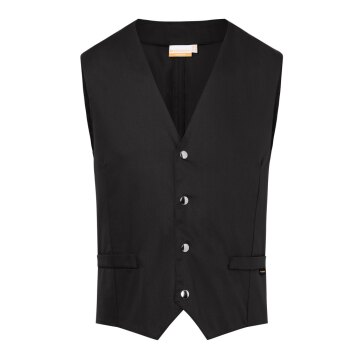KARLOWSKY Herren Serviceweste KAI V-Neck Modern-Fit Schwarz