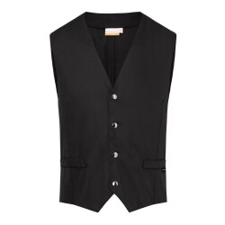 KARLOWSKY Herren Serviceweste KAI V-Neck Modern-Fit Schwarz