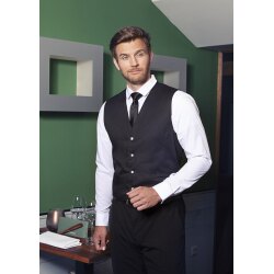 KARLOWSKY Herren Serviceweste KAI V-Neck Modern-Fit Schwarz