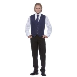 KARLOWSKY Herren Serviceweste KAI V-Neck Modern-Fit Marine