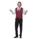 KARLOWSKY Herren Serviceweste KAI V-Neck Modern-Fit Bordeaux