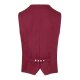 KARLOWSKY Herren Serviceweste KAI V-Neck Modern-Fit Bordeaux