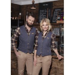 KARLOWSKY Herren Weste JEANS-STYLE V-Neck vintage-black
