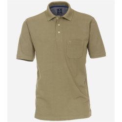 REDMOND Herren Polo-Shirt Kurzarm Polokragen Knopfleiste Casual Fit Baumwolle Piqué Pflegeleicht uni Schilfgrün